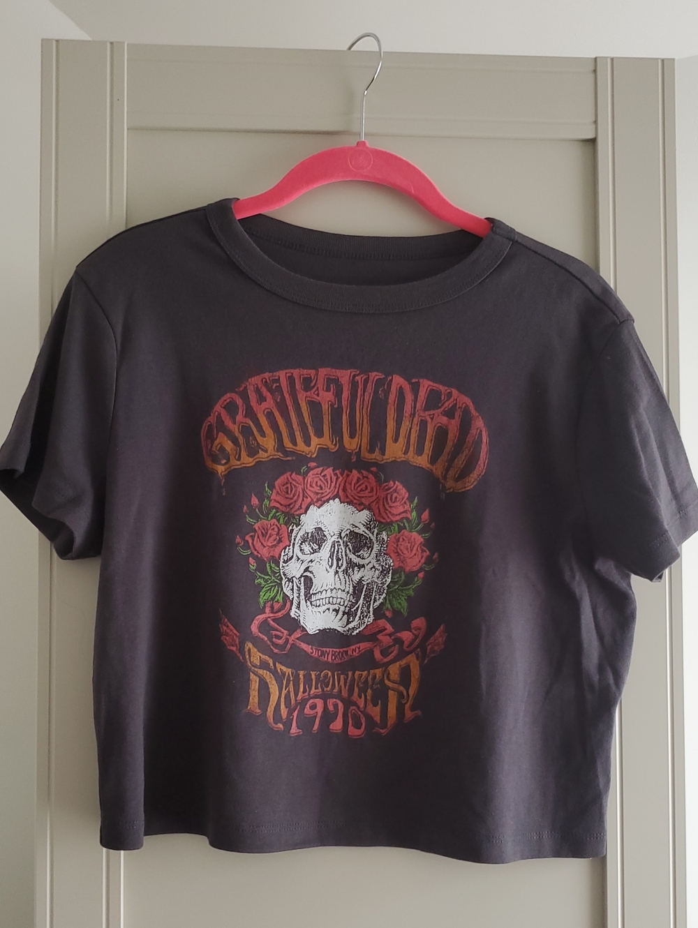Grateful Dead Skull Rose Crop Top